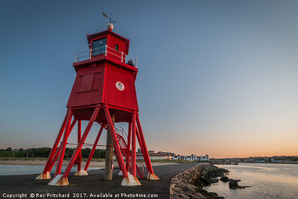 Herd Lighthouse at South Shields  Picture Board by Ray Pritchard