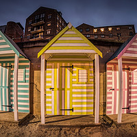 Buy canvas prints of Newcastle Quayside Beach Huts by Ray Pritchard
