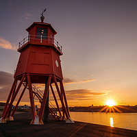 Buy canvas prints of Herd Groyne Lighthouse by Ray Pritchard