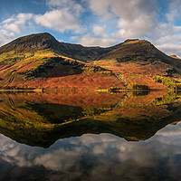 Buy canvas prints of Buttermere Reflected by Ray Pritchard