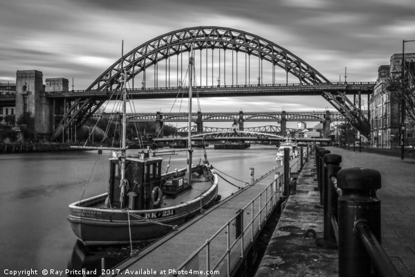 Boat on the River Tyne Picture Board by Ray Pritchard