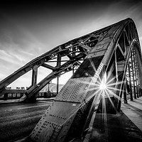 Buy canvas prints of Sun and the Tyne Bridge by Ray Pritchard