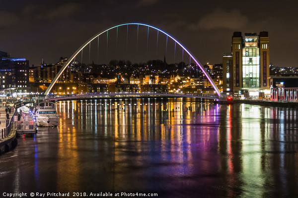 Gateshead Millennium Bridge Picture Board by Ray Pritchard