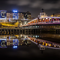 Buy canvas prints of The Hilton and the Swing Bridge by Ray Pritchard