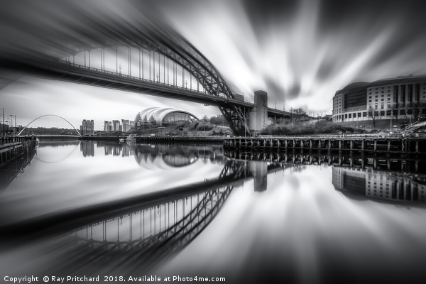 Zoomed Tyne Bridge Picture Board by Ray Pritchard