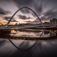 Buy canvas prints of Millennium Bridge Refelcted by Ray Pritchard