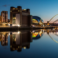 Buy canvas prints of View of the Gateshead Riverside by Ray Pritchard