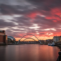 Buy canvas prints of Sunset over the River Tyne by Ray Pritchard