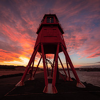 Buy canvas prints of Herd Groyne Lighthouse  by Ray Pritchard