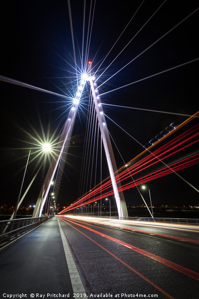 Northern Spire Light Trails Picture Board by Ray Pritchard