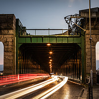 Buy canvas prints of Queen Alexandra Bridge Light Trails by Ray Pritchard