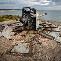 Buy canvas prints of Trow Rock Disappearing Gun by Ray Pritchard