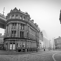 Buy canvas prints of Newcastle in the Fog by Ray Pritchard