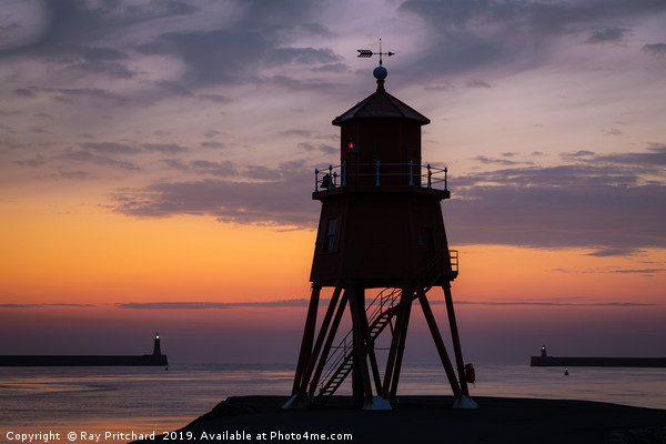 Herd Lighthouse Sunrise Picture Board by Ray Pritchard