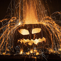 Buy canvas prints of Burning Pumpkins by Ray Pritchard