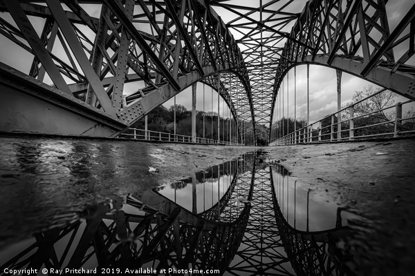 Wylam Bridge in the Rain Picture Board by Ray Pritchard