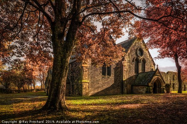 Autumn at ST Pauls Church Picture Board by Ray Pritchard