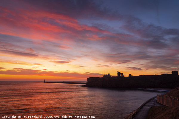Tynemouth Sunrise Picture Board by Ray Pritchard