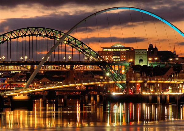 Tyne Bridges,Newcastle Picture Board by Ray Pritchard