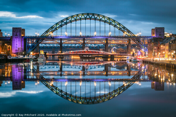 Tyne Reflections Picture Board by Ray Pritchard