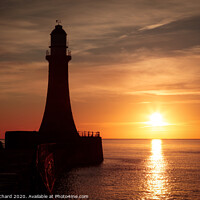 Buy canvas prints of Roker Lighthouse Sunrise by Ray Pritchard