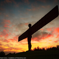 Buy canvas prints of Angel of the North at Sunset  by Ray Pritchard