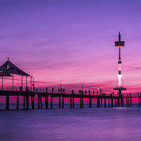 Buy canvas prints of  Sunset on Brighton Jetty by Linda Corcoran LRPS CPAGB