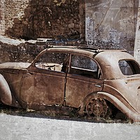 Buy canvas prints of Old Rusted Car  by Jacqui Farrell