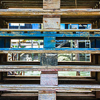 Buy canvas prints of Wooden Construction Pallets by Jacqui Farrell