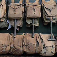 Buy canvas prints of Vintage Military Bags  by Jacqui Farrell