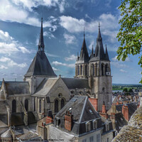 Buy canvas prints of Eglise Saint-Nicolas in Blois, Loire Valley by Jacqui Farrell