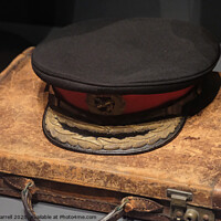 Buy canvas prints of Military Cap and Briefcase by Jacqui Farrell