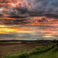 Buy canvas prints of Coveney Sunset Norfolk  by Jacqui Farrell