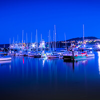 Buy canvas prints of Scarborough harbour at night by chris smith