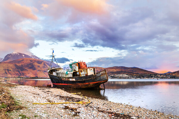 Corpach Shipwreck, Loch Linnhe, Fort William. Picture Board by chris smith
