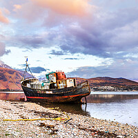 Buy canvas prints of Corpach Shipwreck, Loch Linnhe, Fort William. by chris smith