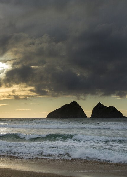 sunset at holywell bay, newquay UK Picture Board by chris smith