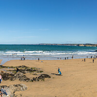 Buy canvas prints of Newquay panoramic by chris smith
