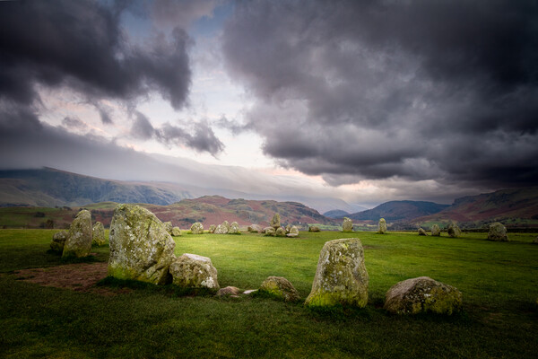 Castlerigg Stone Circle Picture Board by chris smith