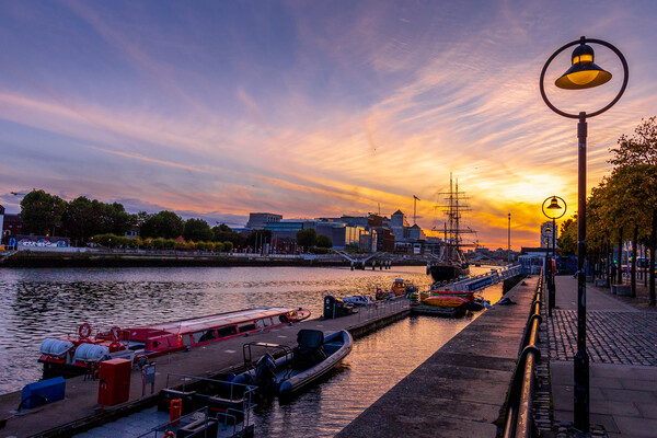 Dublin Sunset Picture Board by chris smith