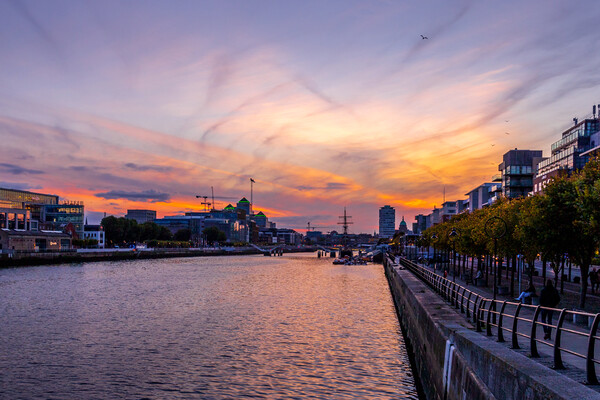 Dublin Sunset Picture Board by chris smith