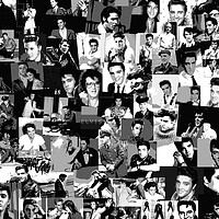 Buy canvas prints of Elvis presley collage by chris smith