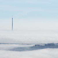 Buy canvas prints of Emley Moor television mast in West Yorkshire by chris smith