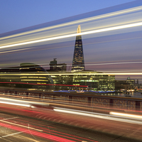 Buy canvas prints of The shard London at night by chris smith