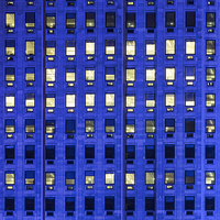 Buy canvas prints of windows on a hight office building by chris smith