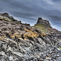 Buy canvas prints of Lindisfarne Castle, holy island. by chris smith