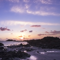 Buy canvas prints of Guernsey sunset. by chris smith