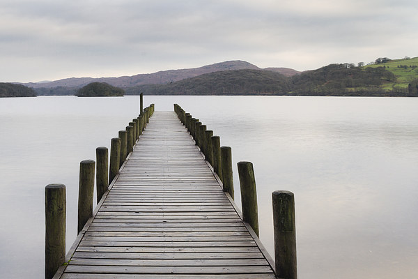 Wooden jetty  in the lake district. Picture Board by chris smith