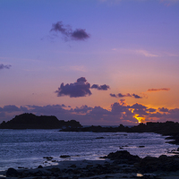Buy canvas prints of Sunset on guernsey by chris smith