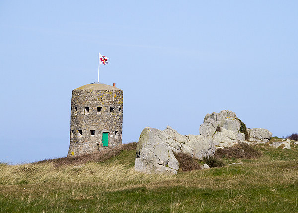 loophole towers in Guernsey that guard the coastli Picture Board by chris smith